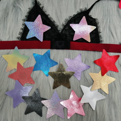 Star Shape Breast Pasties In Different Colors Cute Women Underwear Accessories Disposable Nipple Covers