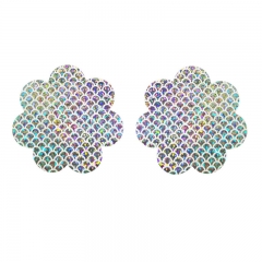 Holographic Disposable Breast Petals Waterproof Ladies Brassier Cross Shape Adhesive Pasties Nipple Cover Sexy