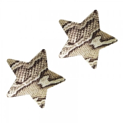 2020 New Arrival Brown Nipple Covers Sexy Women Underwear Accessories Snake Skin Pattern Cross Breast Stickers Adhesive