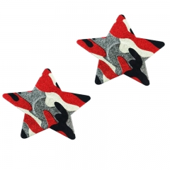 KAYA New Style Self Adhesive Camouflage Fabric Boob Stickers Sexy Disposable Cross Breathable Sexy Girl Nipple Cover Pasties