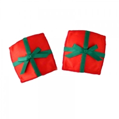 Wholesale Sexy Red Christmas Gift Box Shape Nipple Covers Reusable Sexy Underwear Accessories Decoration Breast Pasties