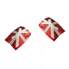 Boob Pasties Wholesale Custom Red Fashion Nipple Stickers Christmas Nipple Cover Sequins pasties Sexy