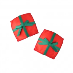 Wholesale Sexy Red Christmas Gift Box Shape Nipple Covers Reusable Sexy Underwear Accessories Decoration Breast Pasties