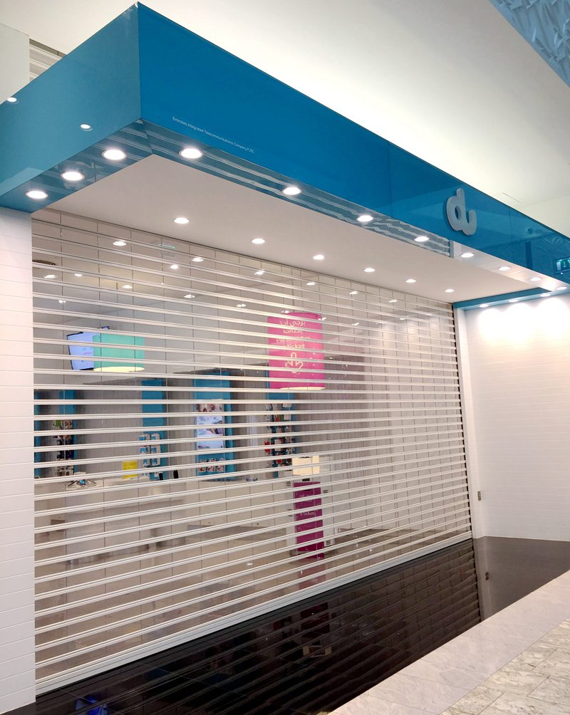 transparent polycarbonate rolling shutters