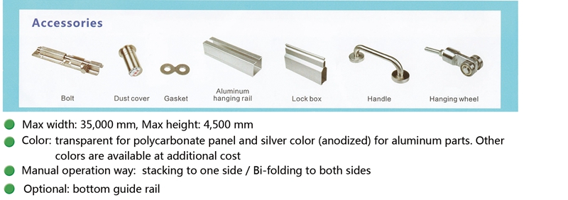 accessories for sliding side folding shutter doors