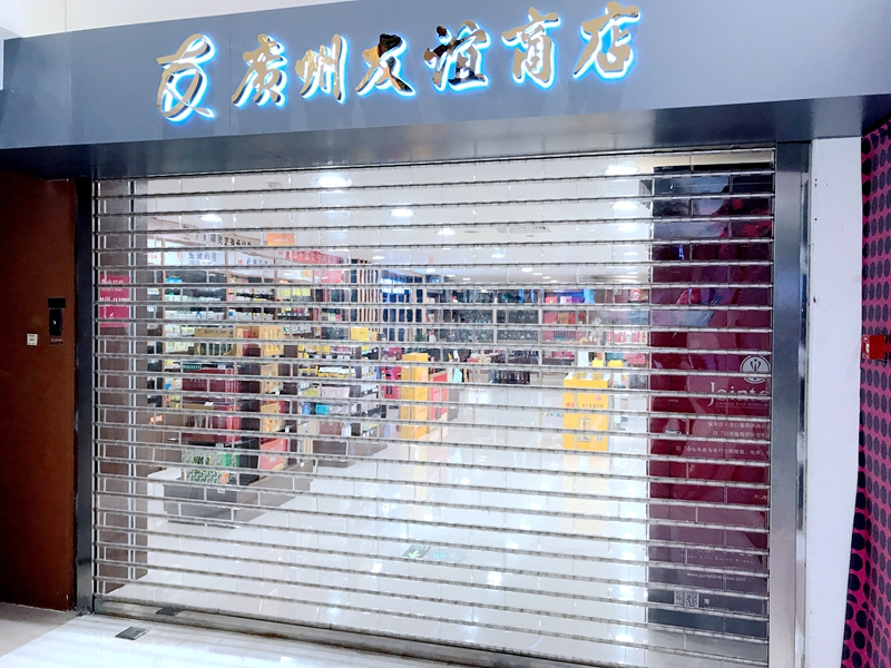 transparent polycarbonate rolling shutter door for shopfront shop front 