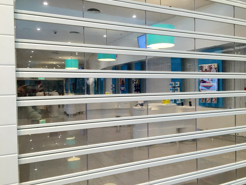 transparent polycarbonate rolling shutter doors