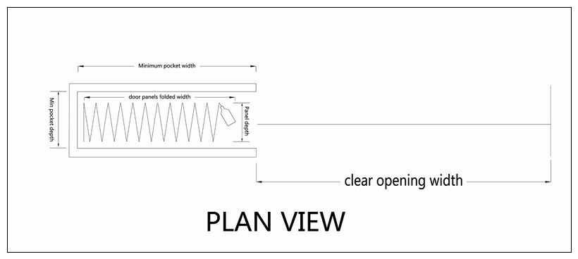 micro-perforated aluminum sliding folding shutter door pocket