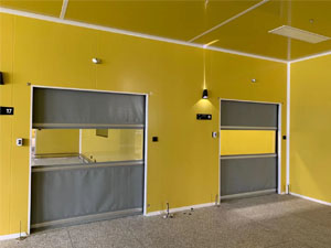 High Speed Doors Project for medial cleaning room