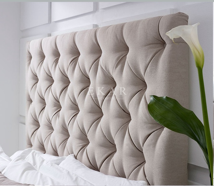 Nhà cung cấp đồ nội thất hiện đại của Ý Bộ giường ngủ bằng vải gỗ rắn