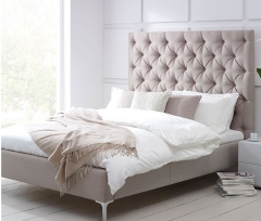 Nhà cung cấp đồ nội thất hiện đại của Ý Bộ giường ngủ bằng vải gỗ rắn