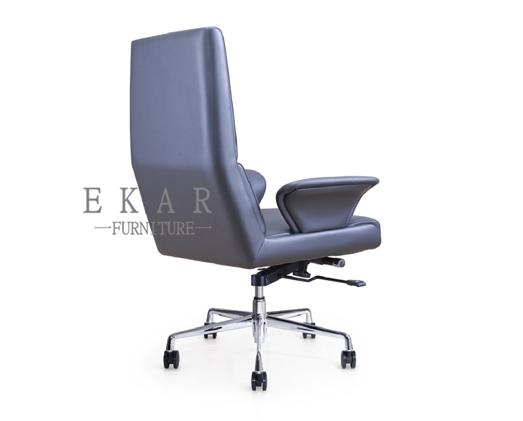 Revolving Executive Blue Leather Office Chair Price