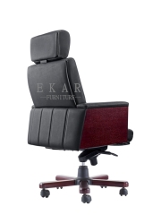 High-end Black Adjustable Boss Office Chair Leather