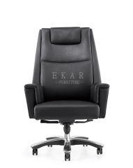 Black Recliner Metal Frame High Back Office Chair