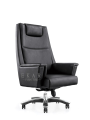 Black Recliner Metal Frame High Back Office Chair
