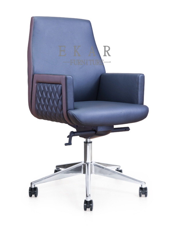 Germany Replica Furniture Real Blue Leather Recaro Office Chair