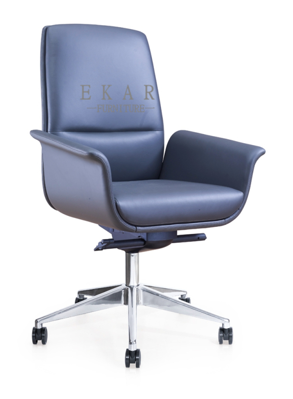 EKAR FURNITURE light luxury leather stainless steel office chair