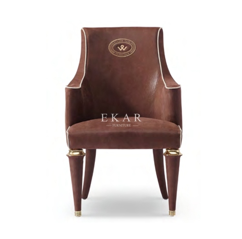 Leather Contemporary Upholstered Dining Room Chair