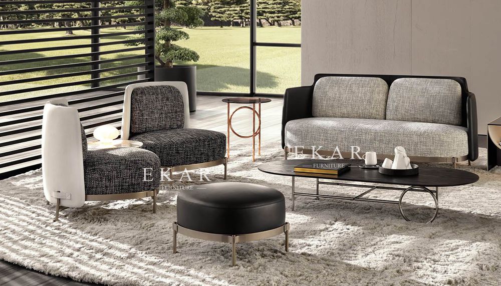 Metal Frame High End Modern Living Room Sofa Sets