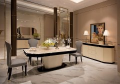 Luxury Modern Marble Top Dining Room Wooden Sideboard