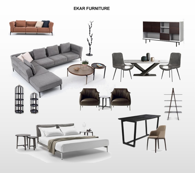 Modern Metal Frame Full Set Home Furniture