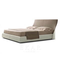 Modern European-Designed Leather Bedroom Bed