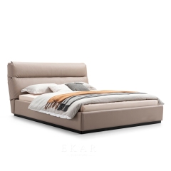 Italian style design leather bed modern bedroom bed