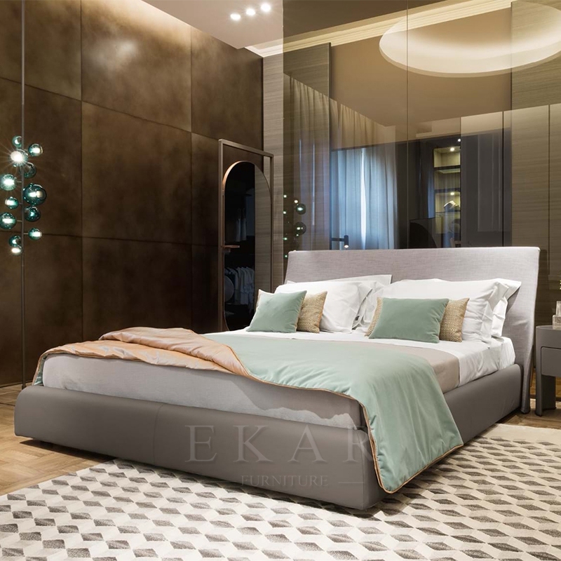 Modern European-Designed Leather Bedroom Bed
