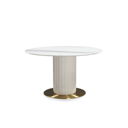 Contemporary Round Marble Top Dining Table 2021