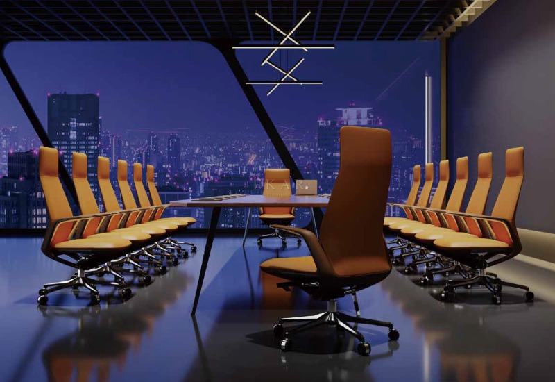 EKAR FURNITURE Light Luxury Leather High Back Office Chair - An Elegant Choice for Efficient Work