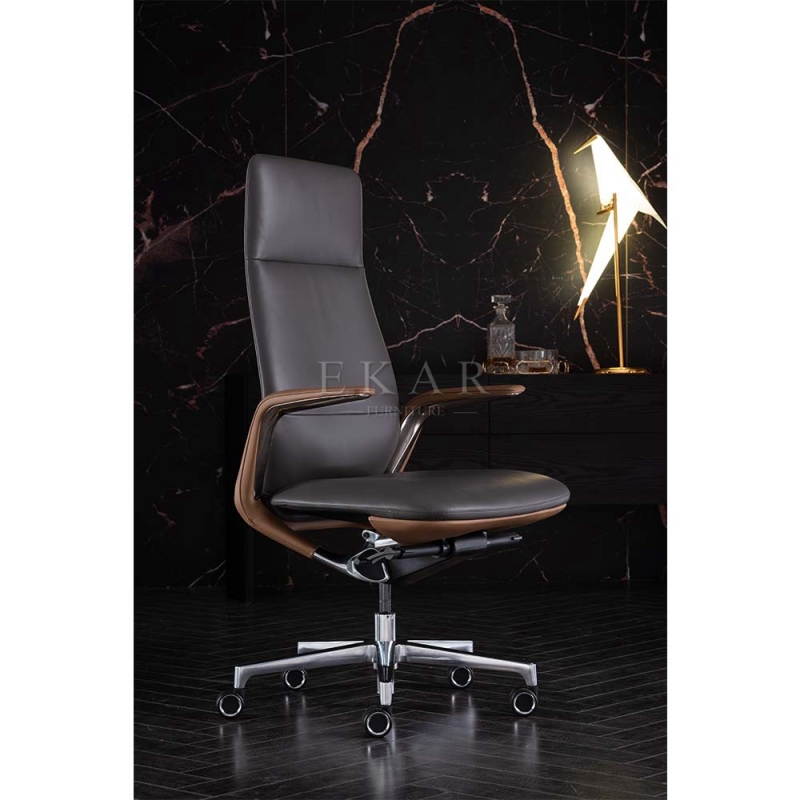 EKAR FURNITURE light luxury leather swivel office chair - the first choice for professional and comfortable experience