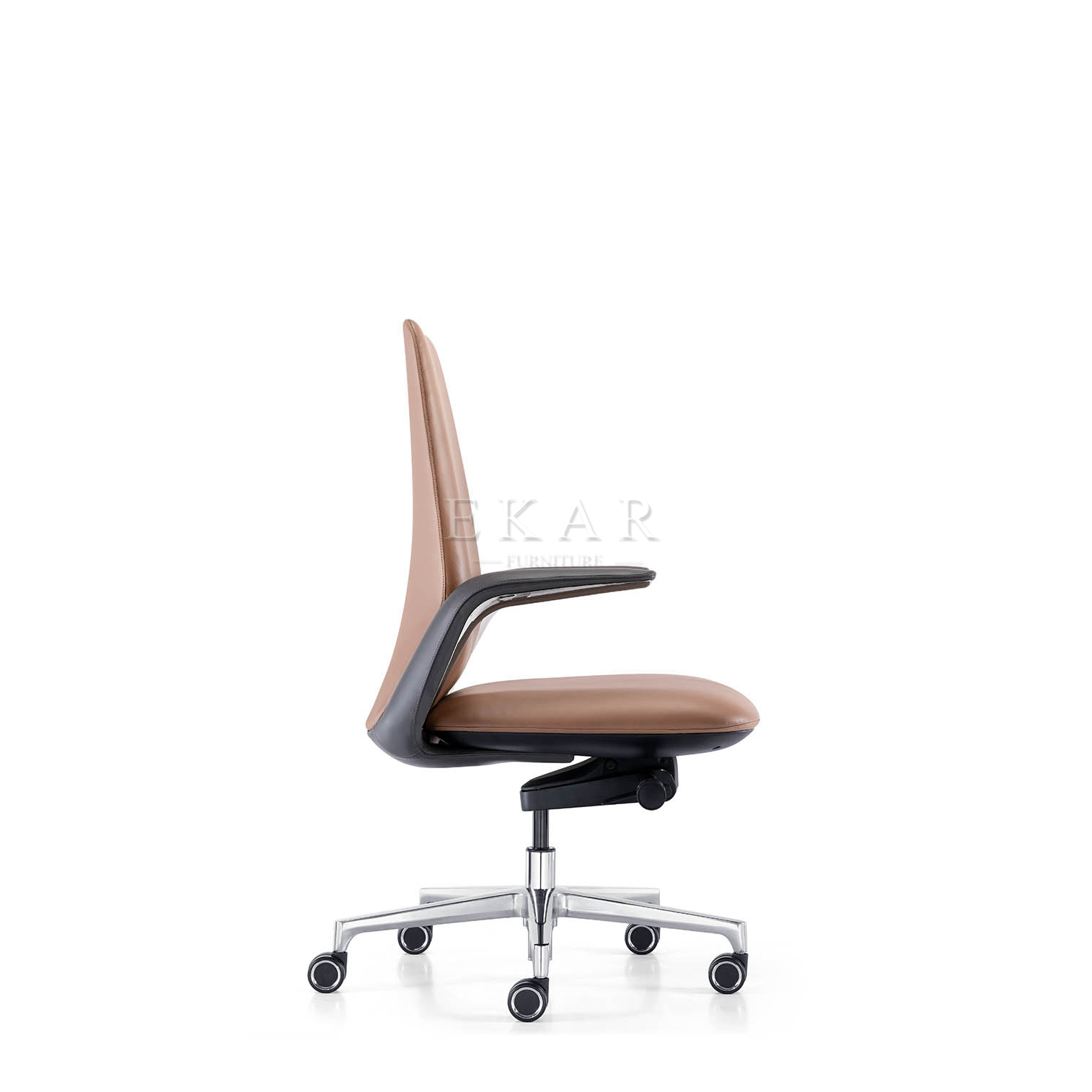 EKAR FURNITURE Light Luxury Leather High Back Office Chair - An Elegant Choice for Efficient Work