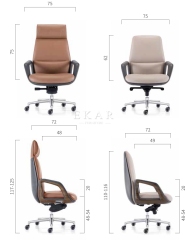 Upholstery Leather Luxury Swivel Executive Adjustable CEO High-End Office Chair