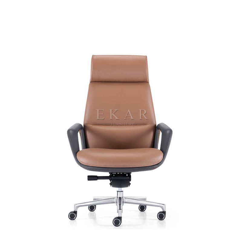 Foshan Modern High Back Executive Chairs Genuine Leather Office Chair