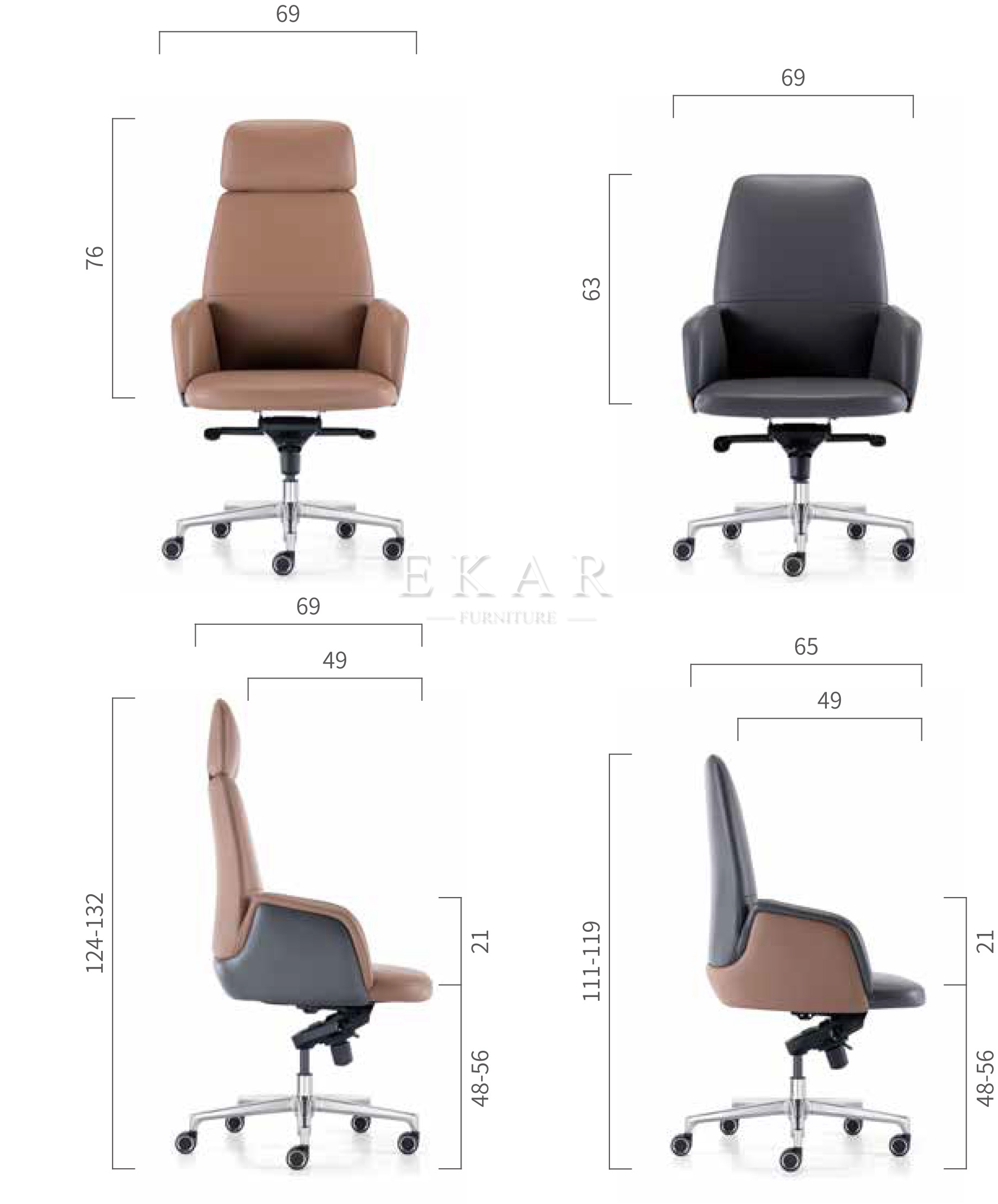 Postmodern Design High-End Leather Luxury Executive Office Chair