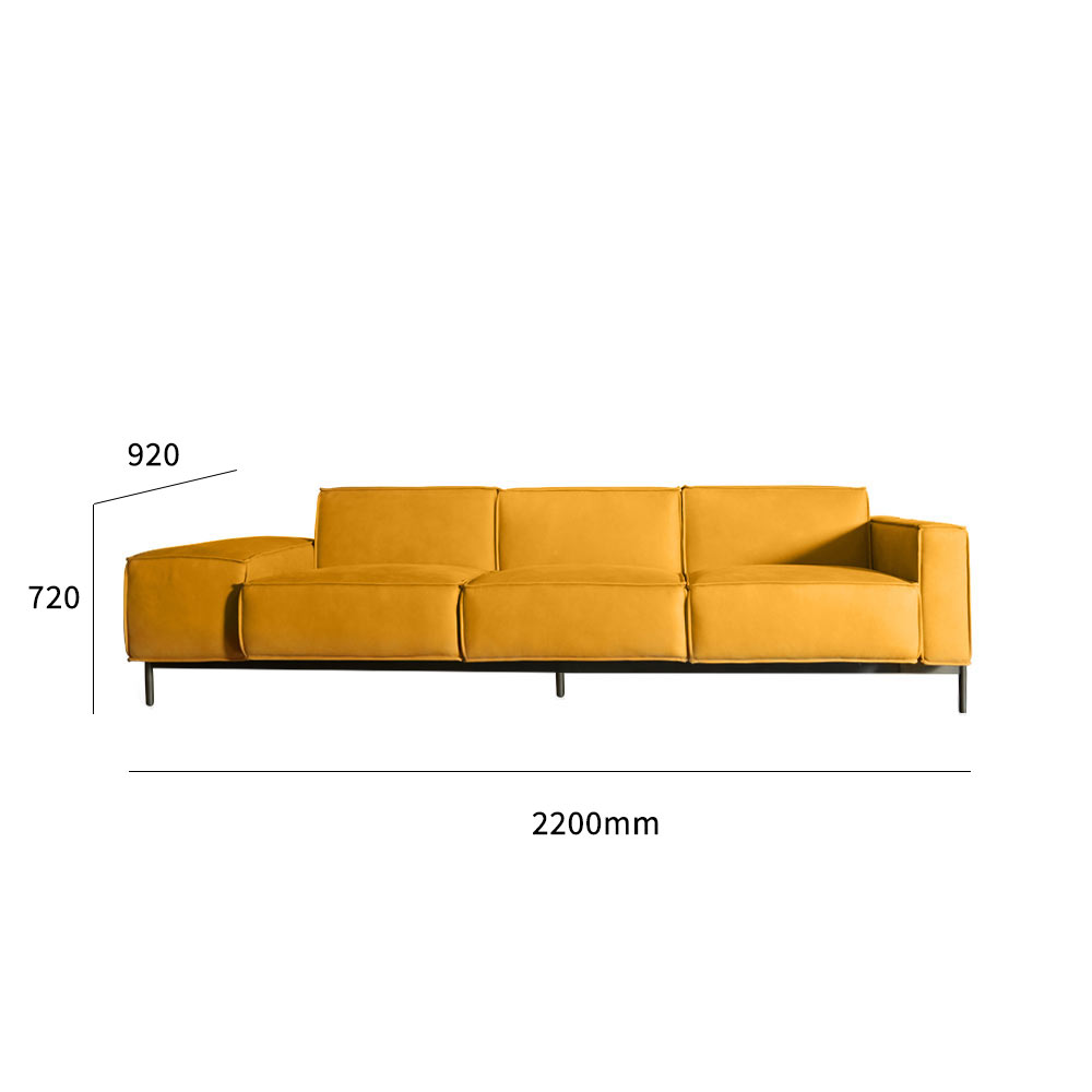 Metal and Wood Combination Sofa