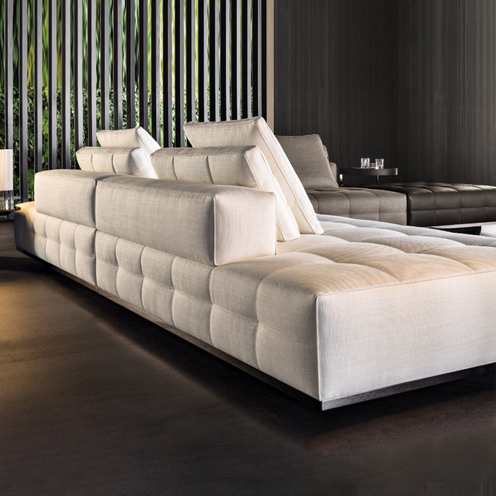 Modular design L shaped modern couch living room furniture velvet luxury Italian sectional sofa set