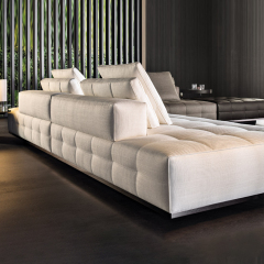 Thiết kế mô-đun hình chữ L Đồ nội thất phòng khách đi văng hiện đại nhung sang trọng Bộ ghế sofa kiểu Ý sang trọng