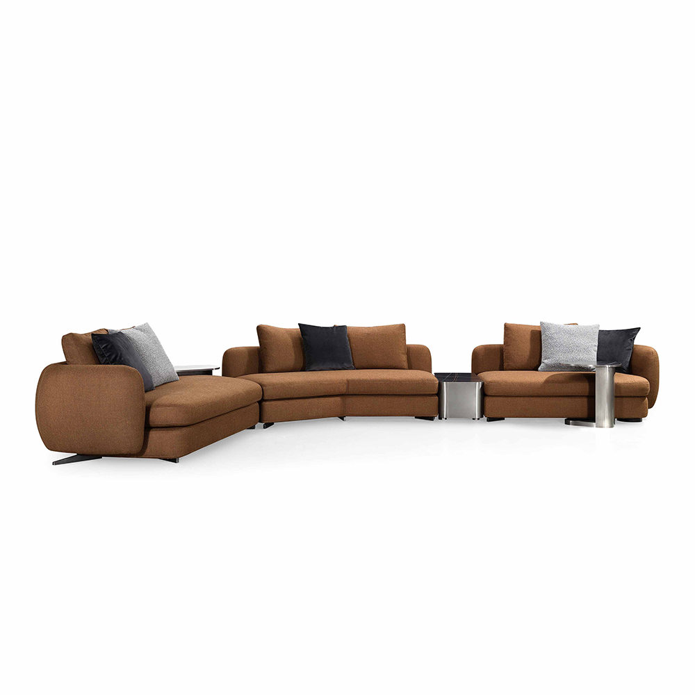Living room furniture modern fabric corner sofa U shape sofa set