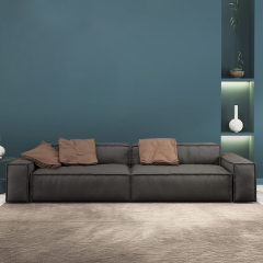 Sofa văng góc chữ U bọc nệm hiện đại