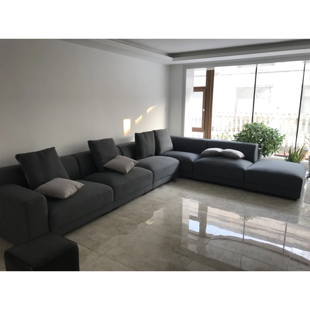 Sofa phòng khách thiết kế sang trọng bằng vải hiện đại