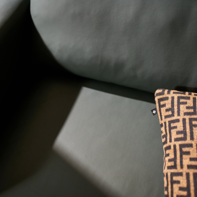Italian living room leather modern style furniture design sofa