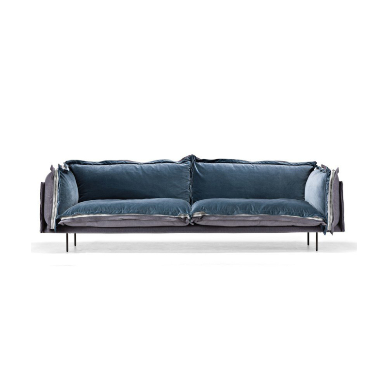 Nội thất phòng khách hiện đại Vải góc Sofa Phòng chờ Sofa da Bộ sofa nhung phân đoạn