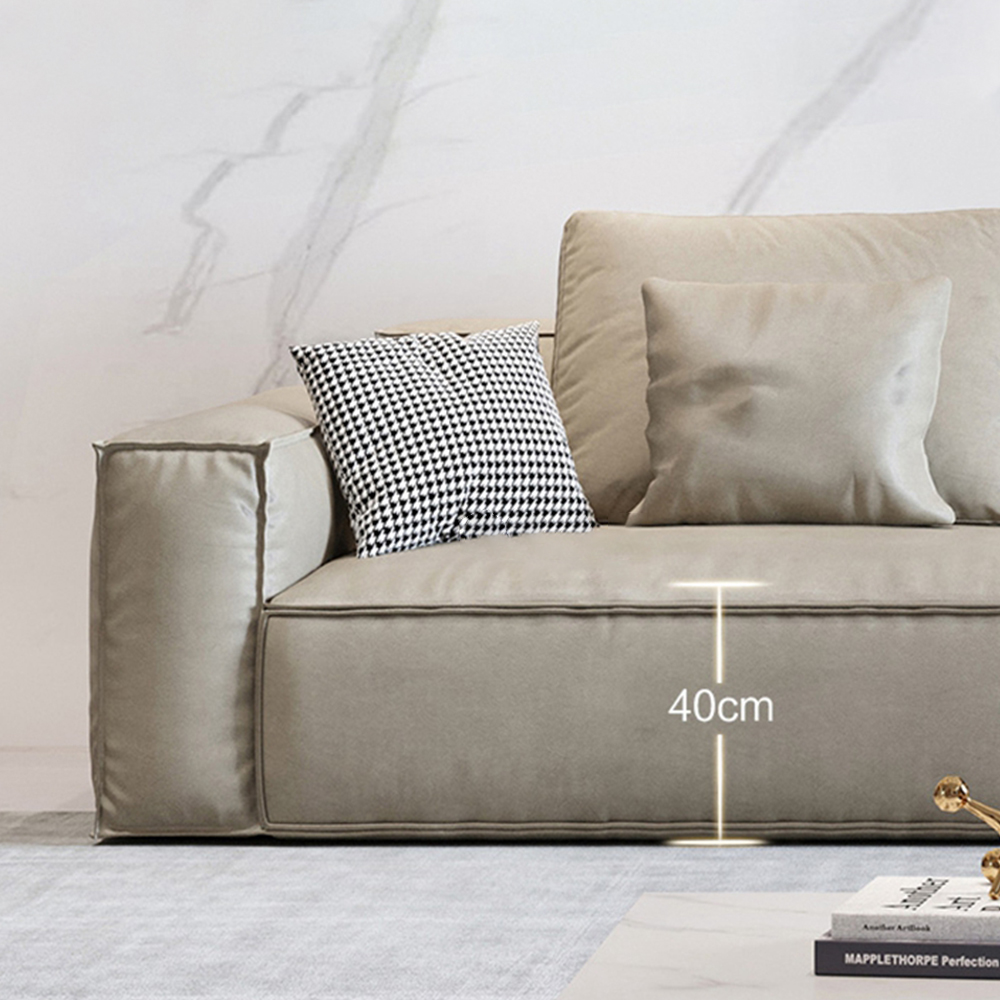 Sofa văng góc chữ U bọc nệm hiện đại