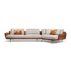 Metal and solid wood with high density foam Sofa