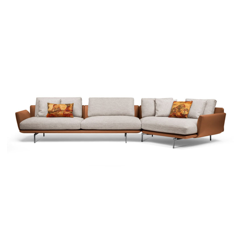 Kim loại và gỗ rắn với Sofa bọt mật độ cao