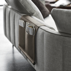 Ghế sofa bọc da khung kim loại hiện đại