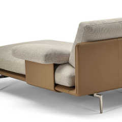 Sofa góc thiết kế kiểu Ý hình chữ L bằng da hiện đại