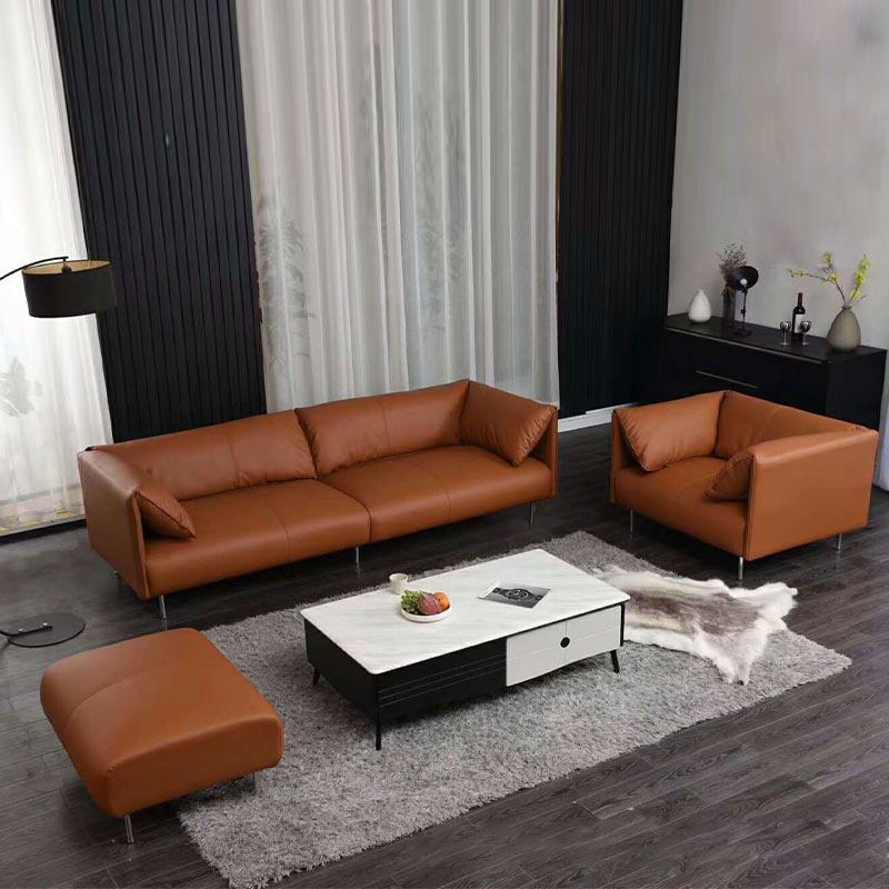 Italian style home modern leather new design living room sofa