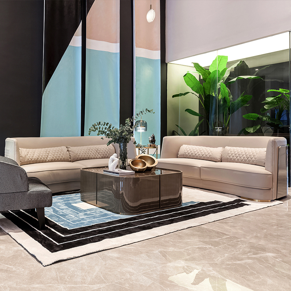 Sofa da thiết kế mới hiện đại 2021